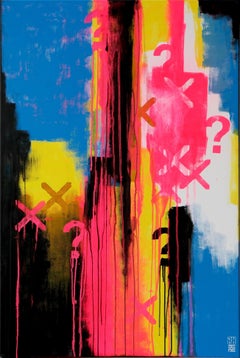Typopop Neon, Painting, Acrylic on Canvas