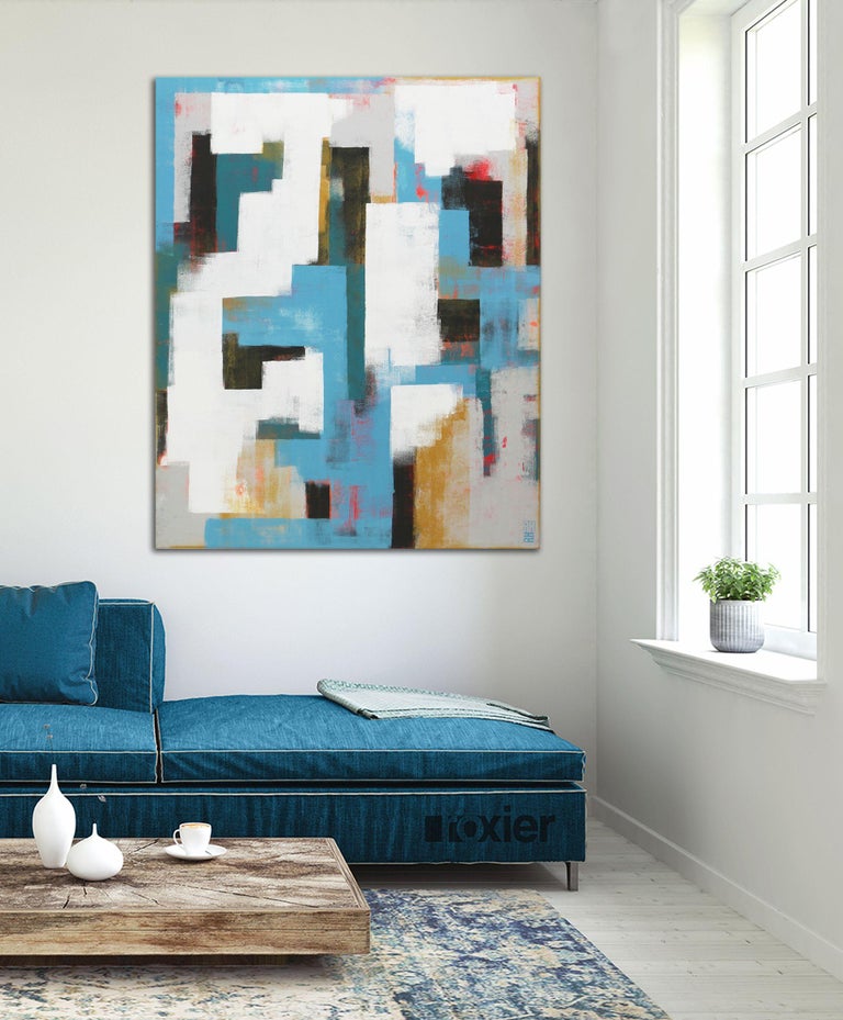 ronald-hunter-untitled-in-blue-and-grey-painting-acrylic-on-canvas