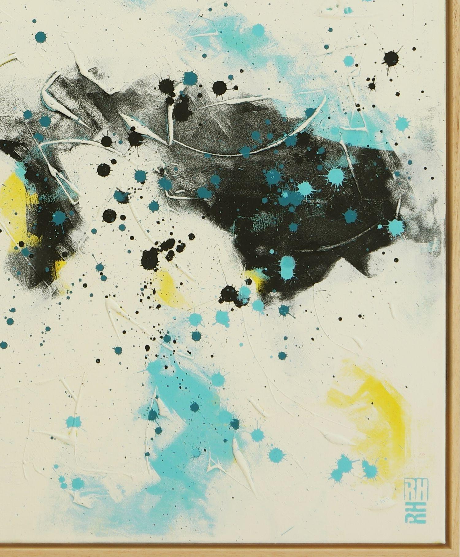 Bianco su bianco XL - Telaio incluso, Pittura, Acrilico su tela in vendita 2