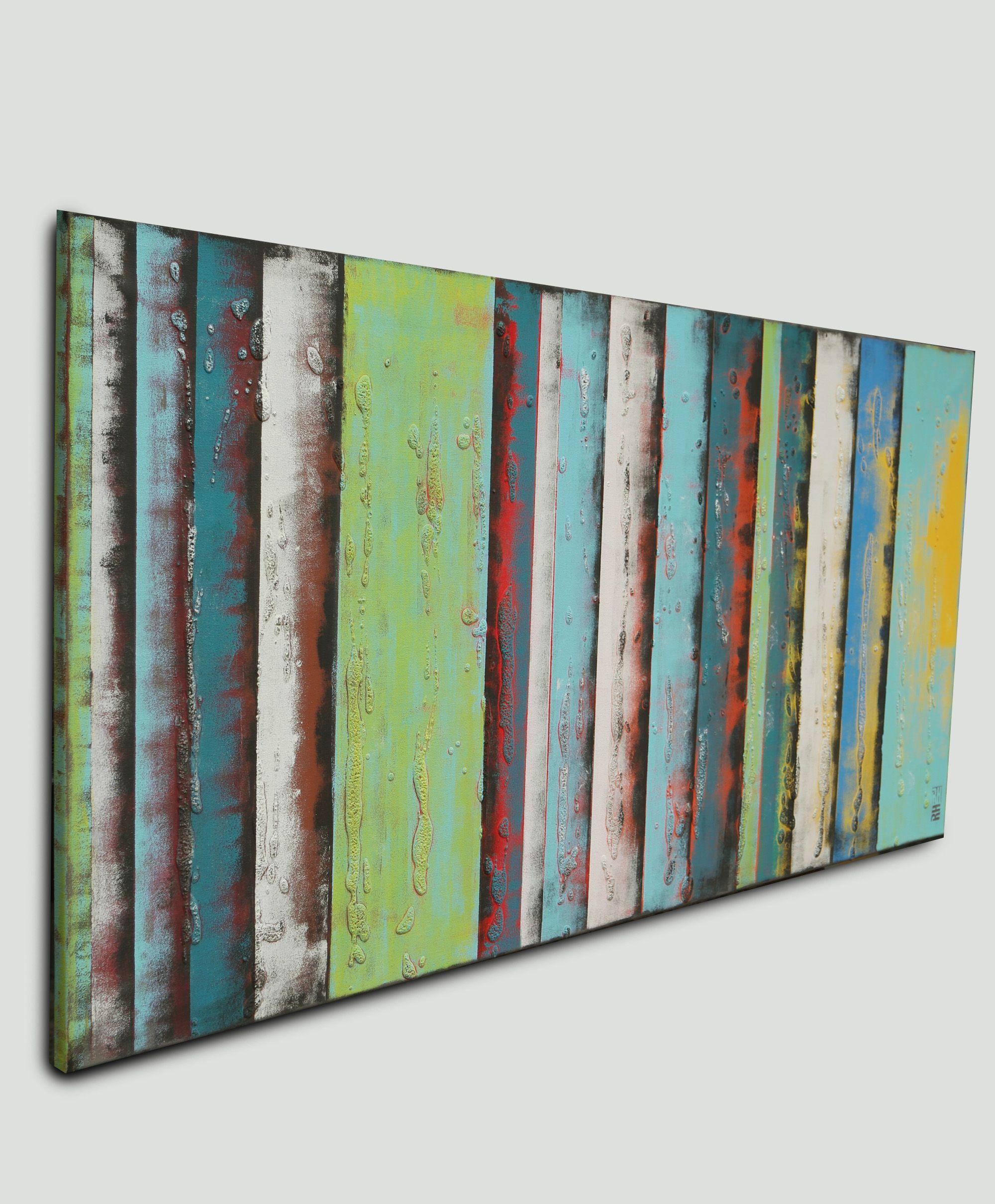 Paneles amarillos altos, Pintura, Acrílico sobre lienzo - Painting de Ronald Hunter