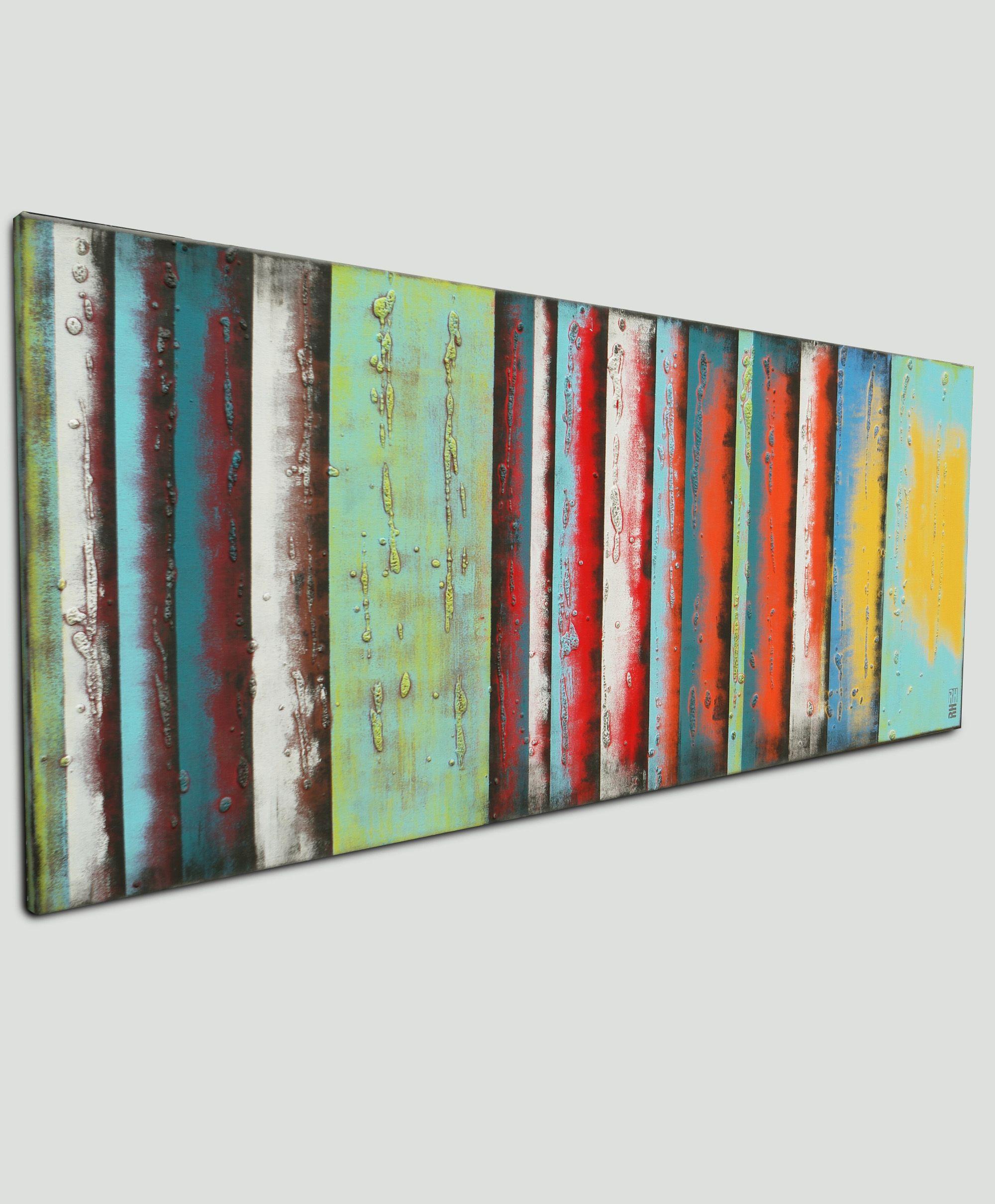 Paneles amarillos, Pintura, Acrílico sobre lienzo - Painting Abstracto de Ronald Hunter