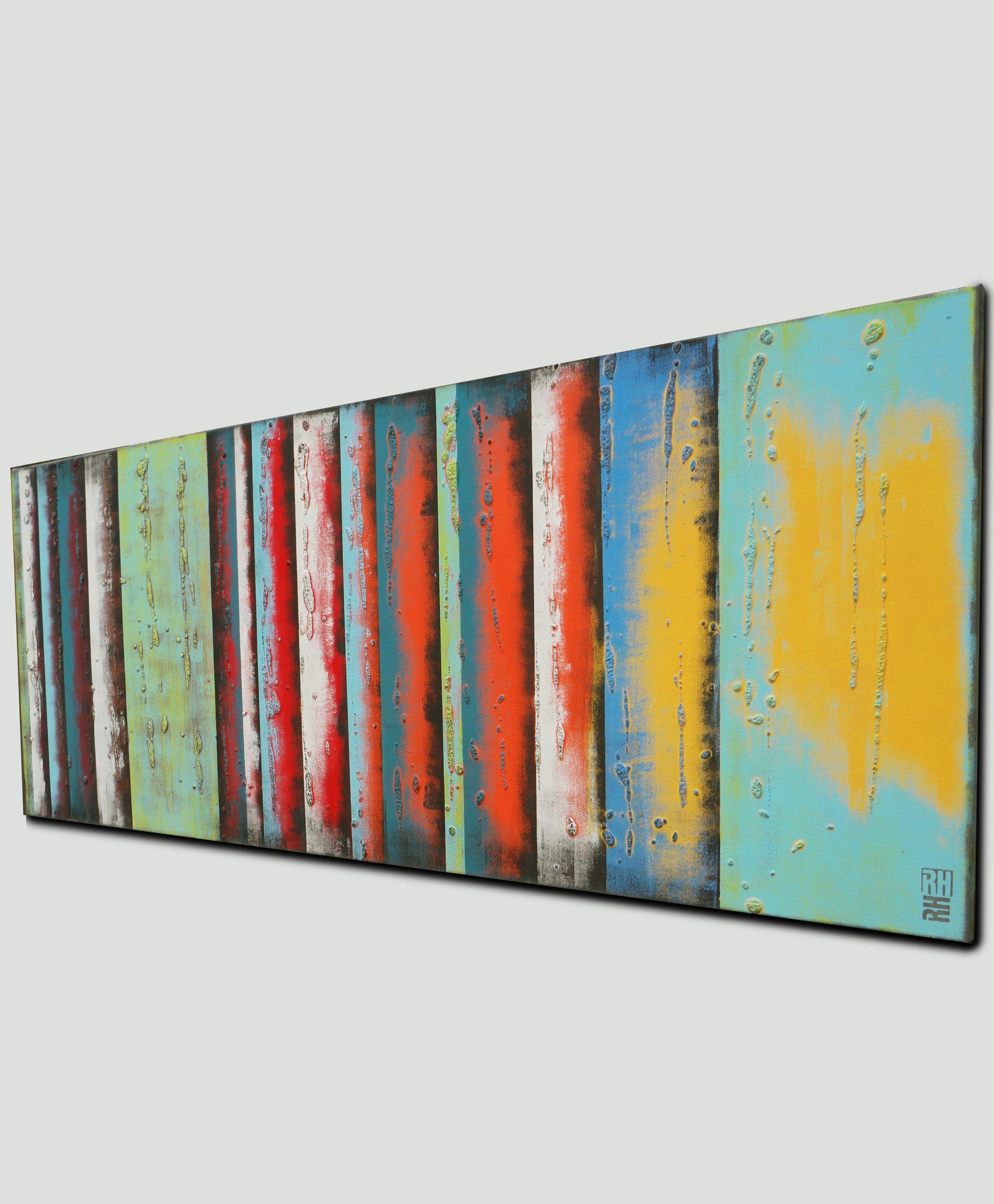 6-2 - Paneles amarillos Obra original - Ronald Hunter    Pintura Acrílica Abstracta, Obra de arte original creada por Ronald Hunter.    Una de nuestras obras favoritas es la serie â€˜Panelesâ€™, esta idea surgiÃ³ de una enorme mesa en la que Ronald