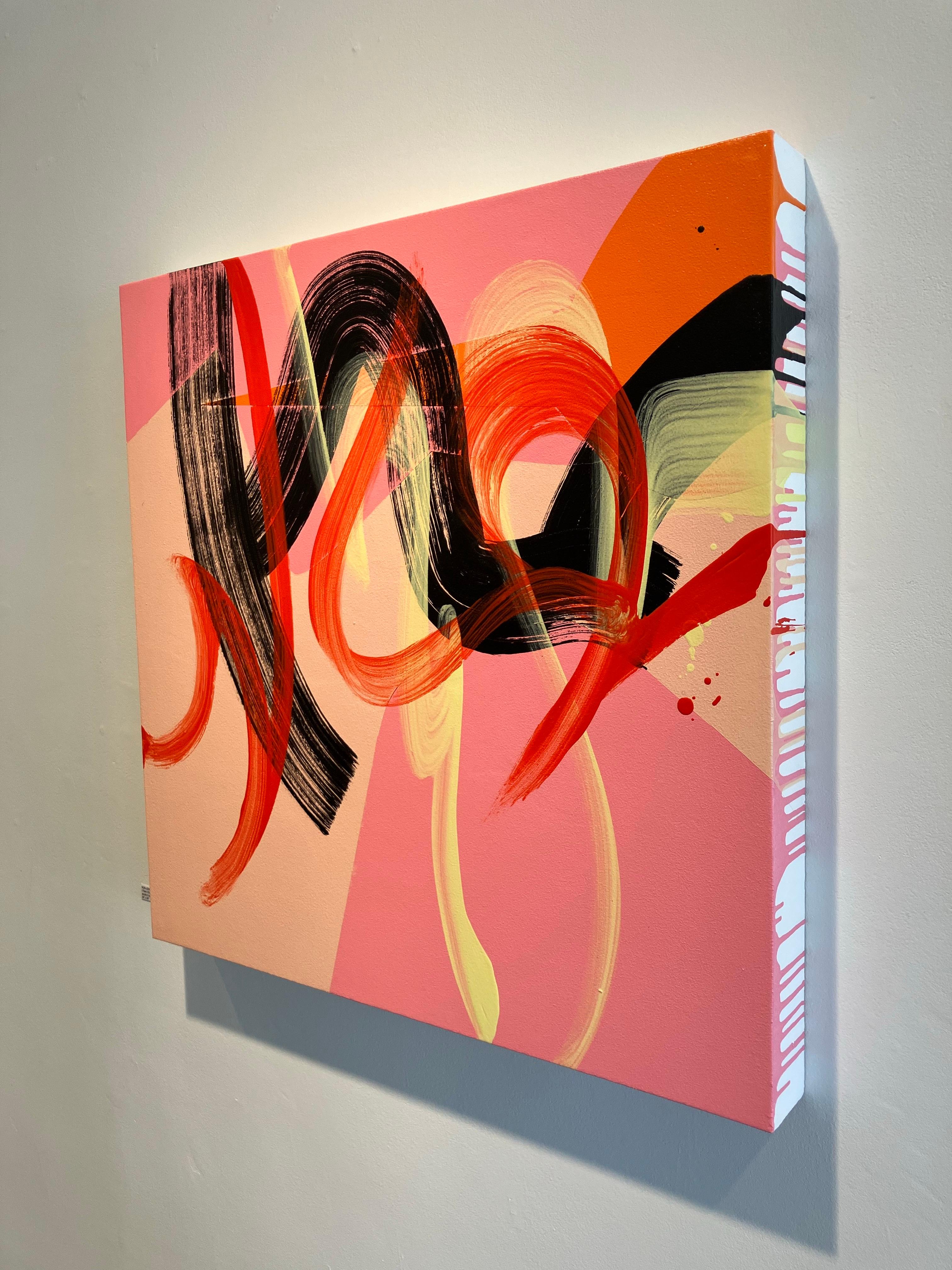 Ronald Johnson Abstract Painting - Abstract Acrylic Painting on Panel, 30 x 30 inches, I Feel it Everywhere
