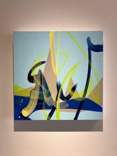 Abstract Acrylic Painting on Panel, 30 x 30 inches, I Try But I Can't Say