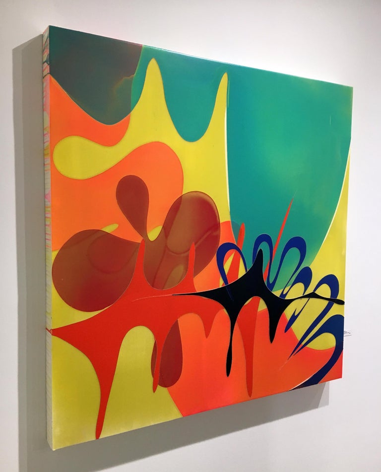 Ronald Johnson Contemporary Design, Abstract Mixed Media Painting on