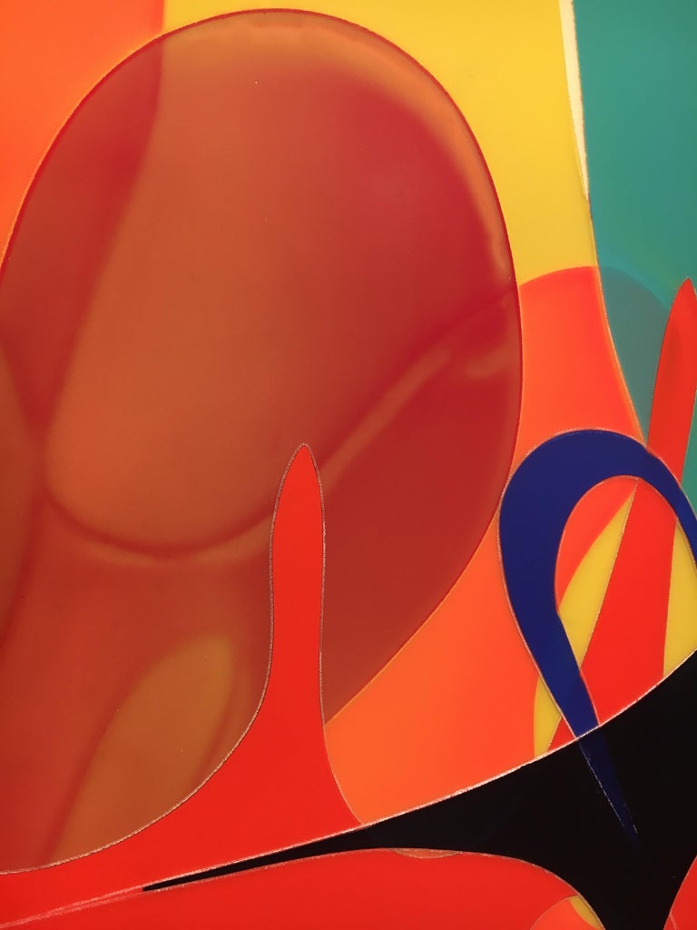 Ronald Johnson Contemporary Design, Abstract Mixed Media Painting on