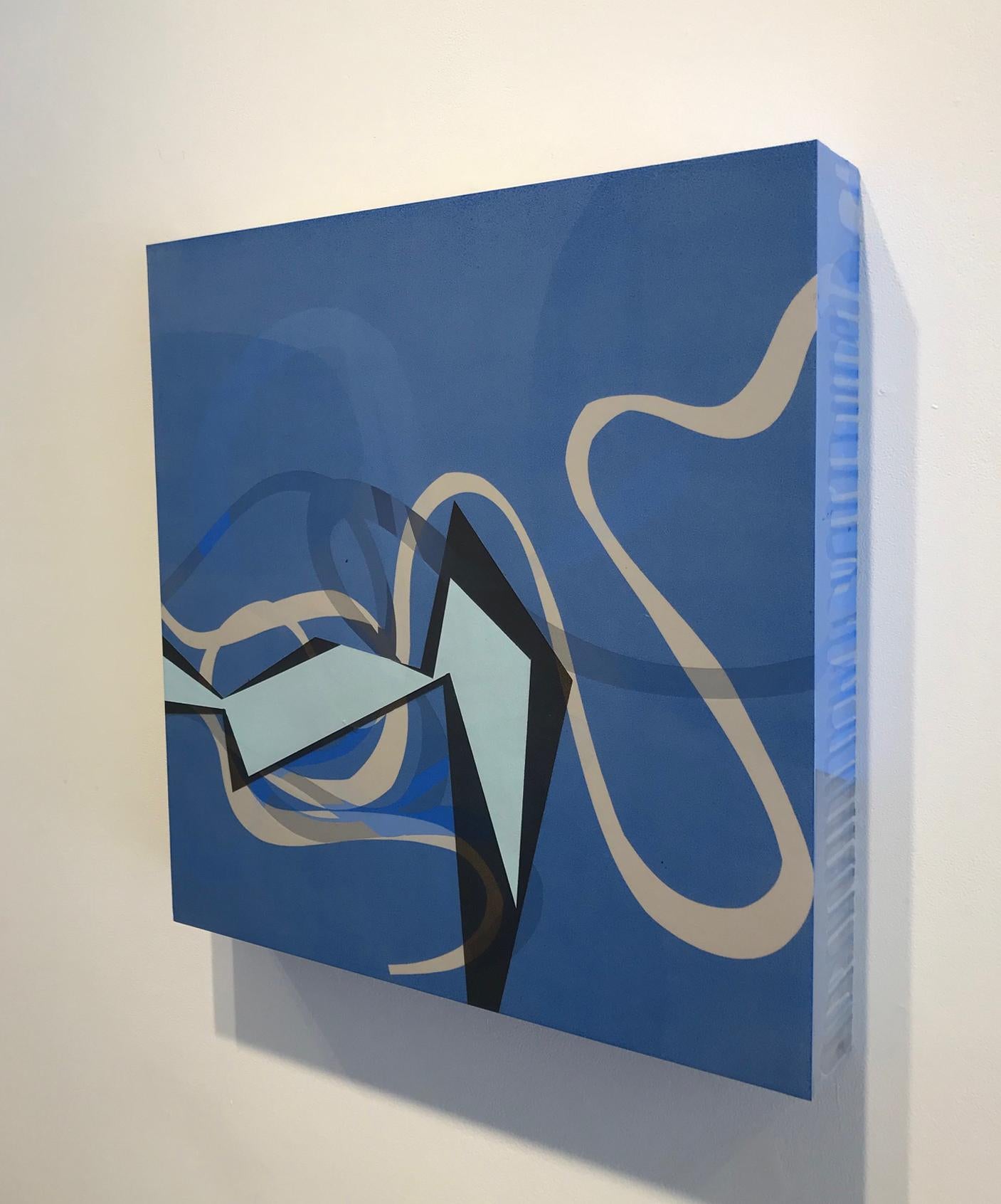 Words Cannot Express, Ron Johnson, 2021, Acrylic Panel, Poured Paint, Abstract - Painting by Ronald Johnson