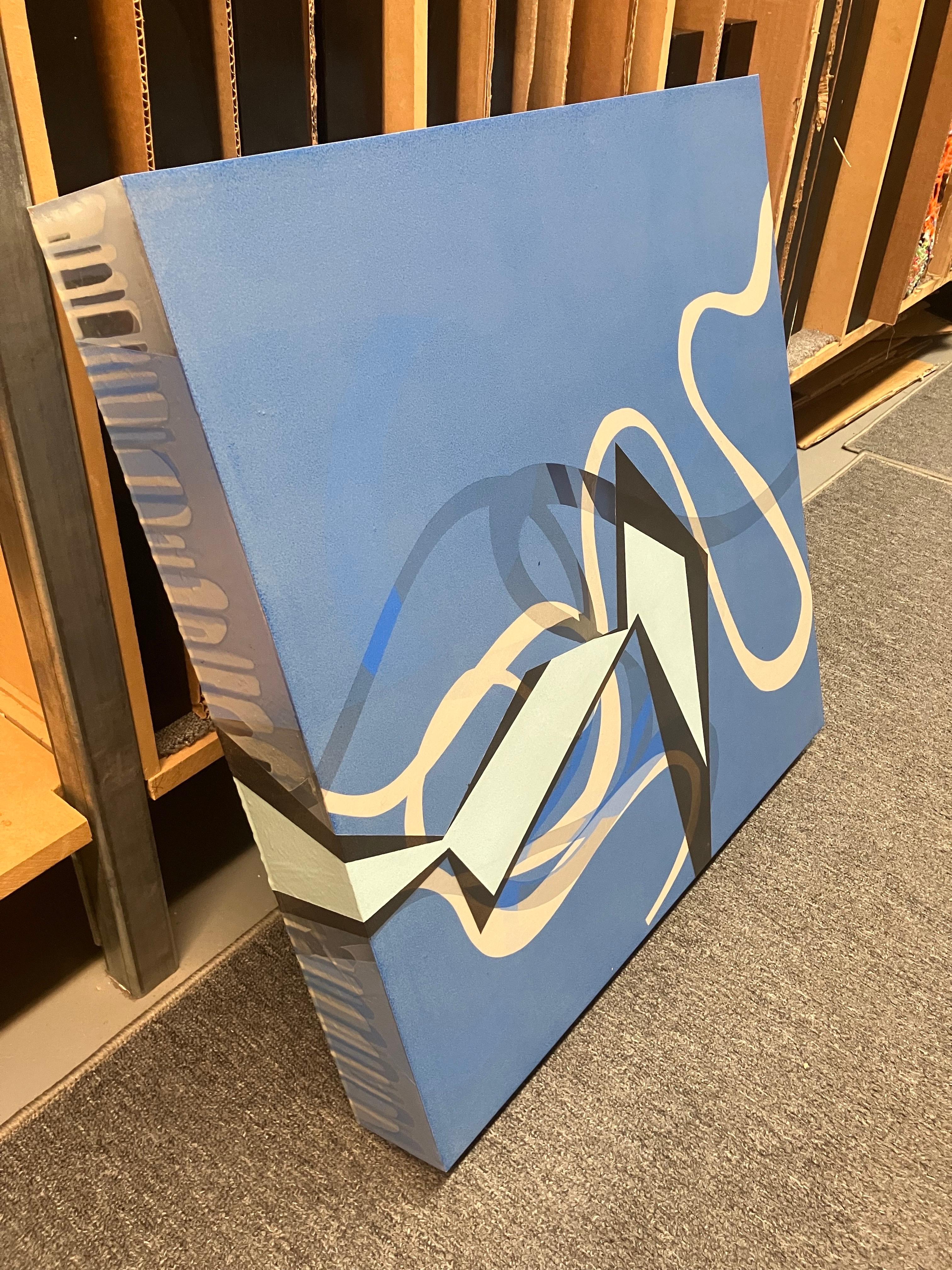 Words Cannot Express, Ron Johnson, 2021, Acrylic Panel, Poured Paint, Abstract For Sale 2