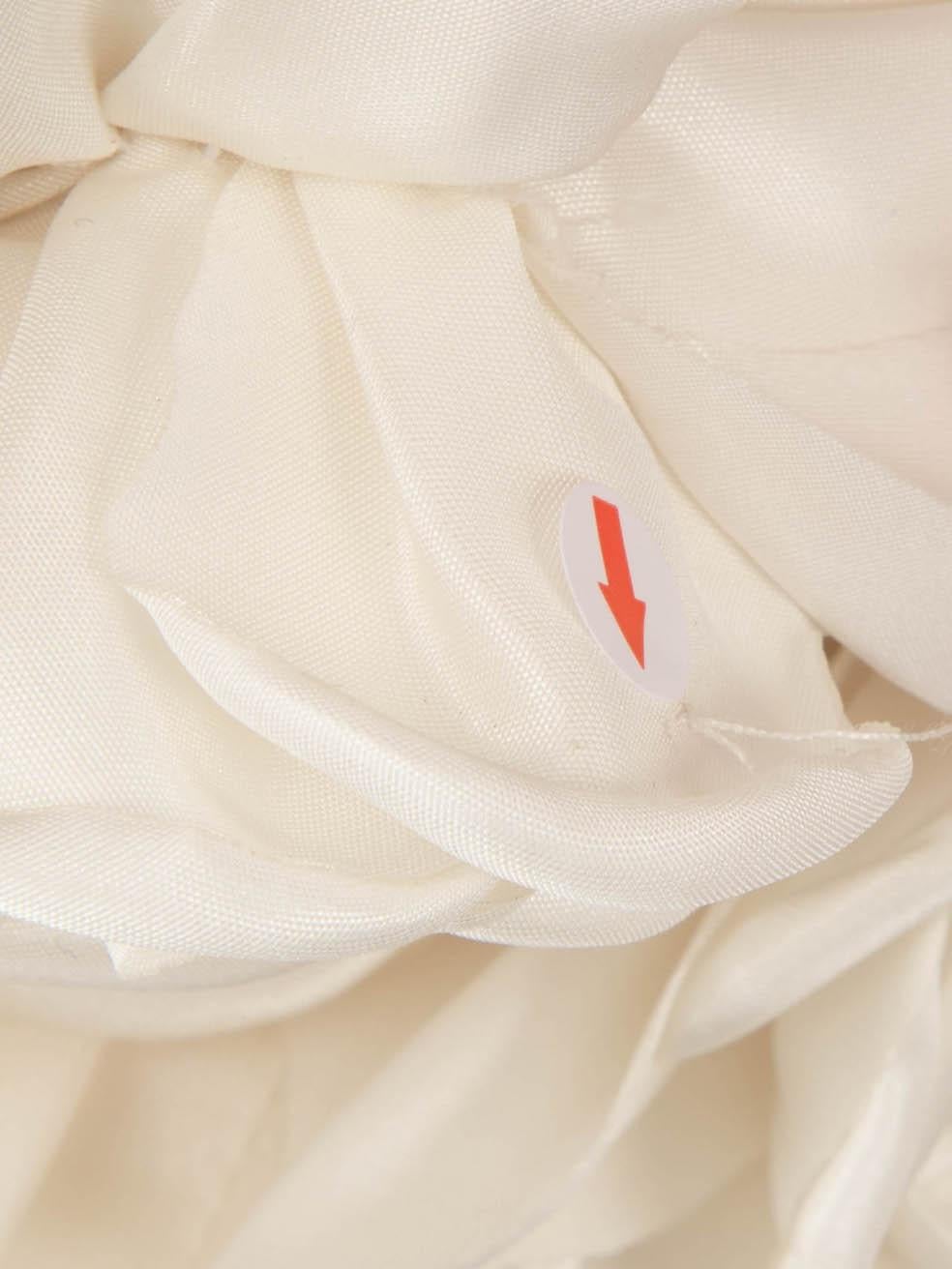Ronald Joyce Cremefarbenes kristallverziertes Hochzeitskleid Größe XL im Angebot 4