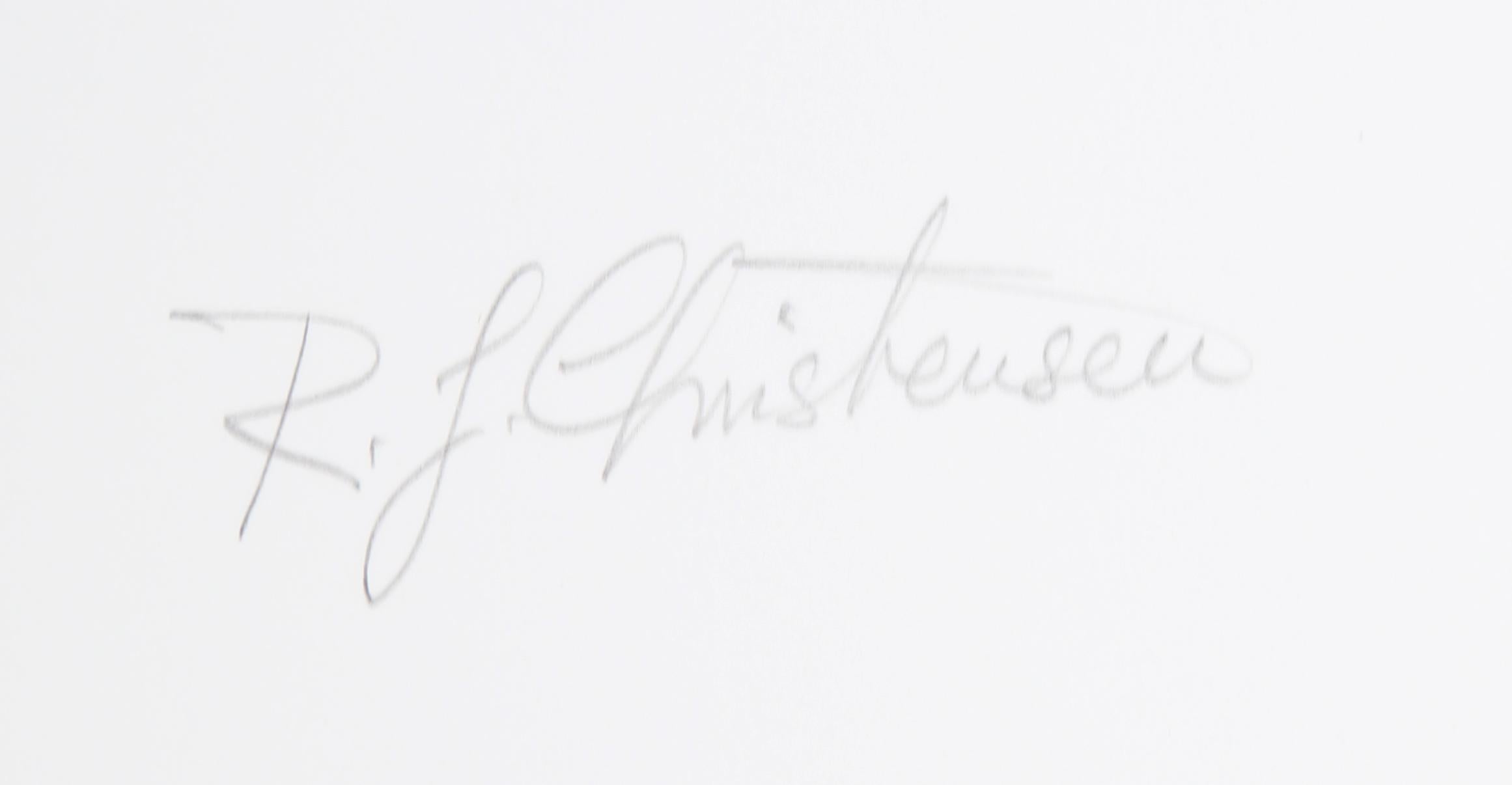 Lithographie abstraite signée Ronald Julius Christensen 1