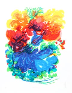 Impressions, Signed Abstract Lithograph by Ronald Julius Christensen