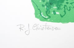 Pájaros de la selva, litografía psicodélica de Ronald Julius Christensen