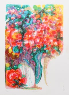 Shadow Reds, Signed Abstract Lithograph by Ronald Julius Christensen
