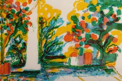 Porche d'été, lithographie signée par Ronald Julius Christensen