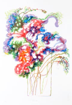 Winter Bells, Signed Abstract Lithograph by Ronald Julius Christensen