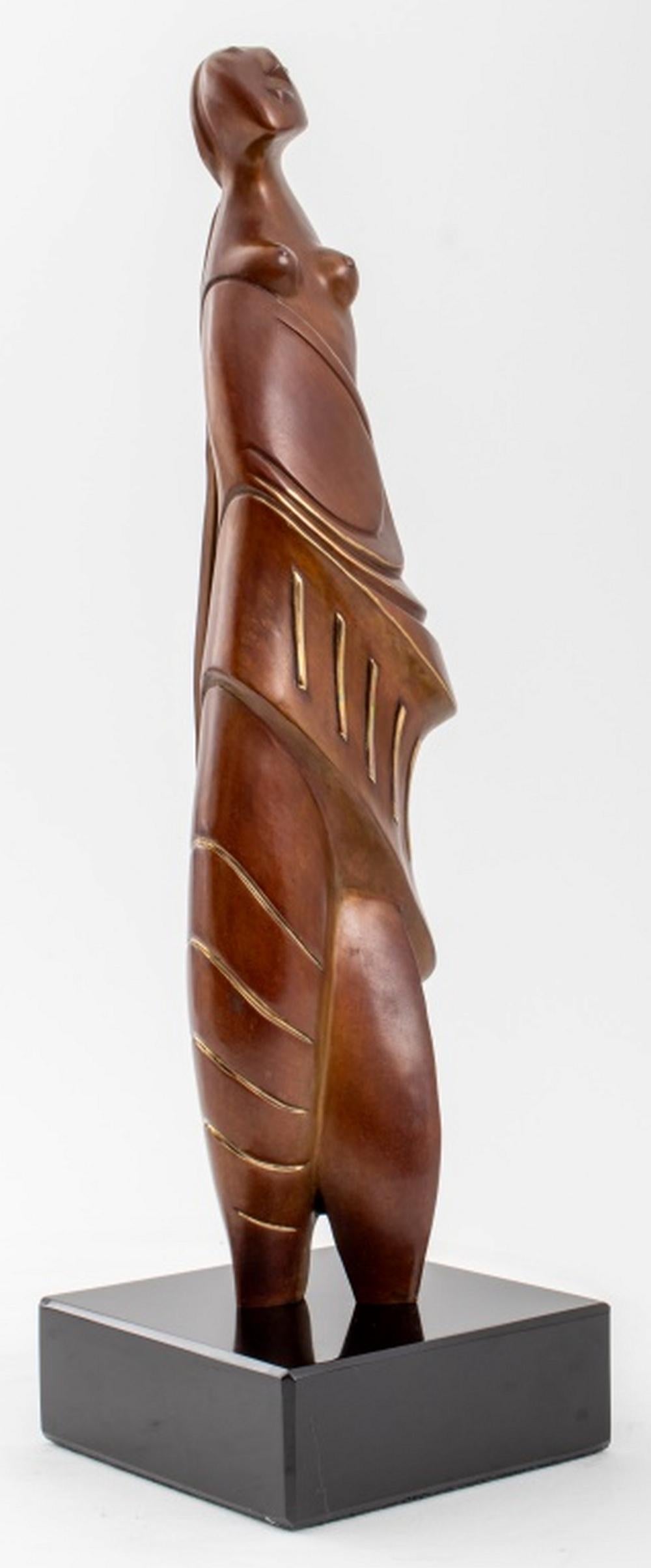 Ronald K. Parker (americano, nato nel 1939) Scultura in bronzo dorato e patinato al miele 