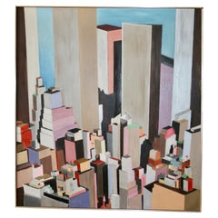 Ronald Mallory attribute oil on canvas signed and dated 80