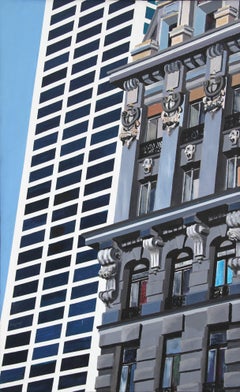 Grace Building on West 42nd St., Photorealist Oil Painting by Ronald Mallory