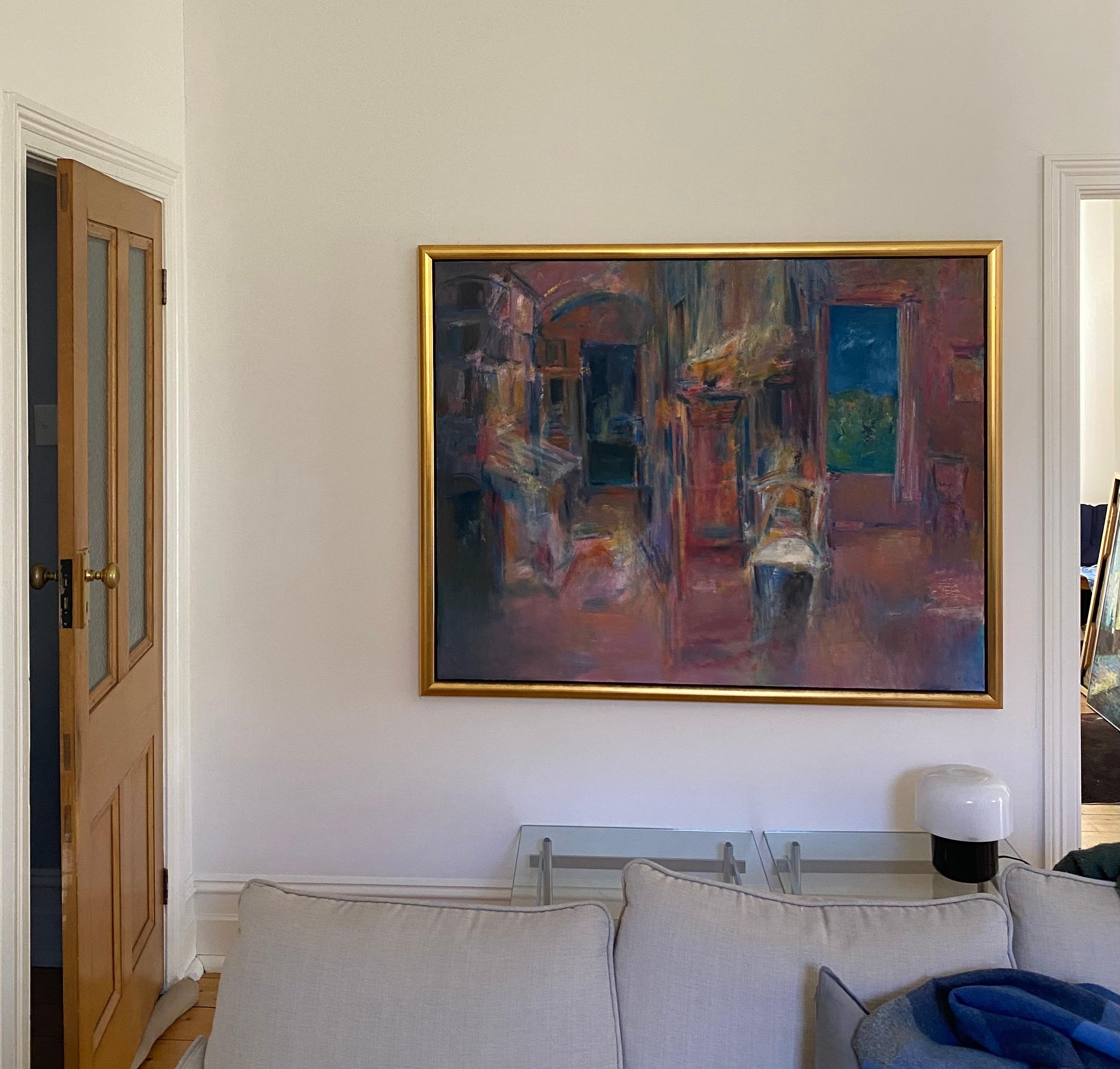 Fine XX secolo Ronald Millar Olio su tela Natura morta interna 1978 in vendita