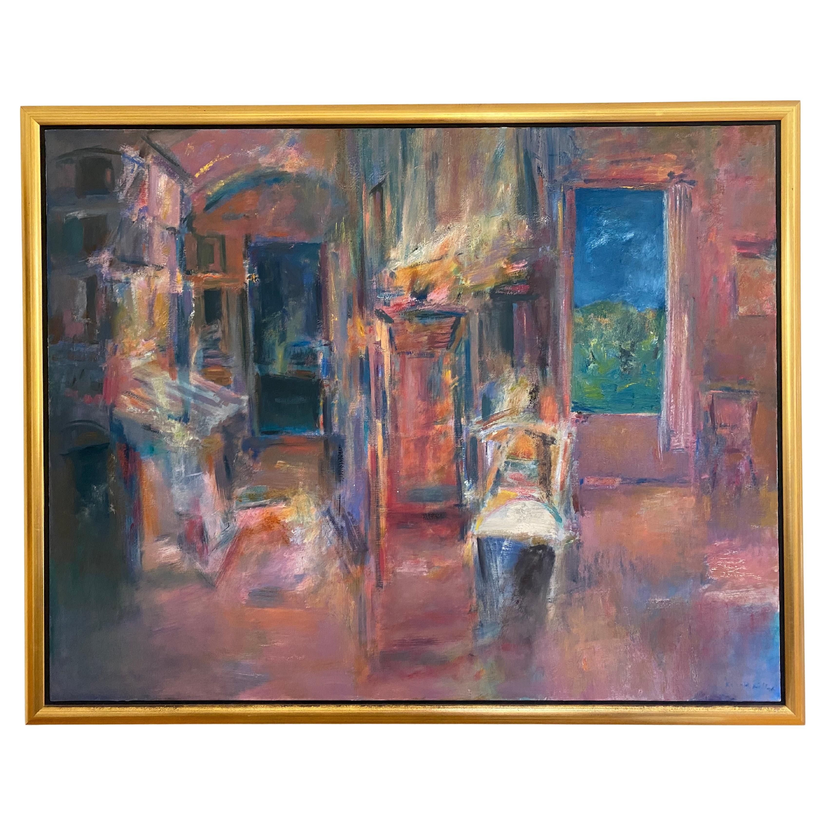 Ronald Millar Óleo sobre lienzo Naturaleza muerta interior 1978
