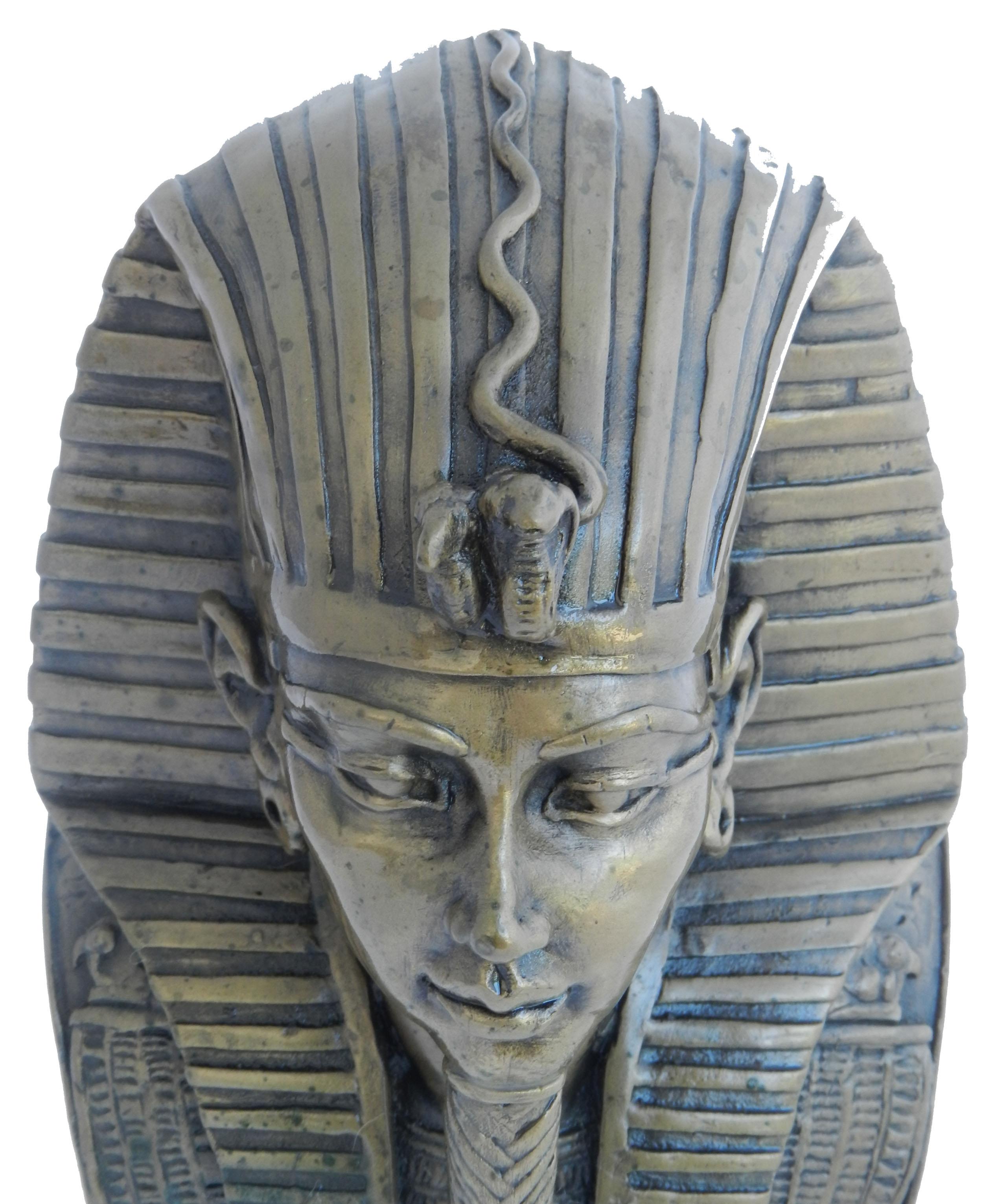 Ägyptische Kopf aus Kaltgegossener Bronzeskulptur von Ronald Moll im Angebot 1