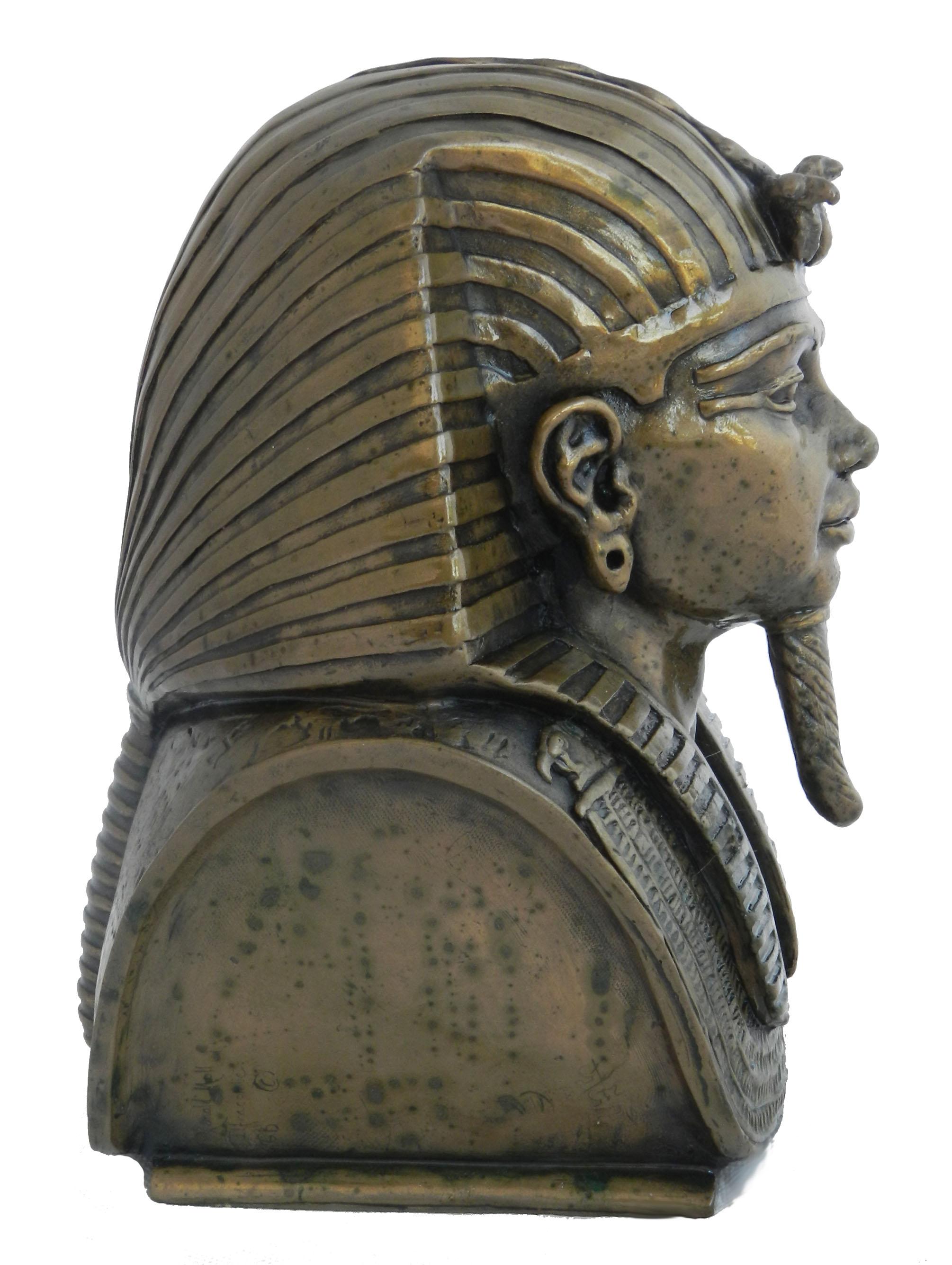 Ägyptische Kopf aus Kaltgegossener Bronzeskulptur von Ronald Moll im Angebot 2