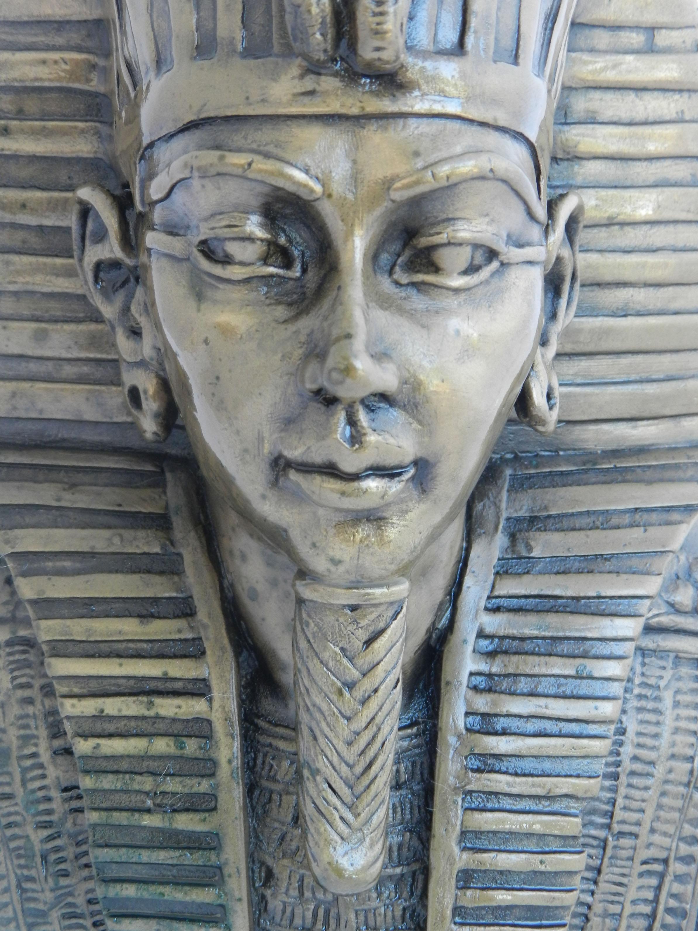 Ägyptische Kopf aus Kaltgegossener Bronzeskulptur von Ronald Moll im Angebot 3