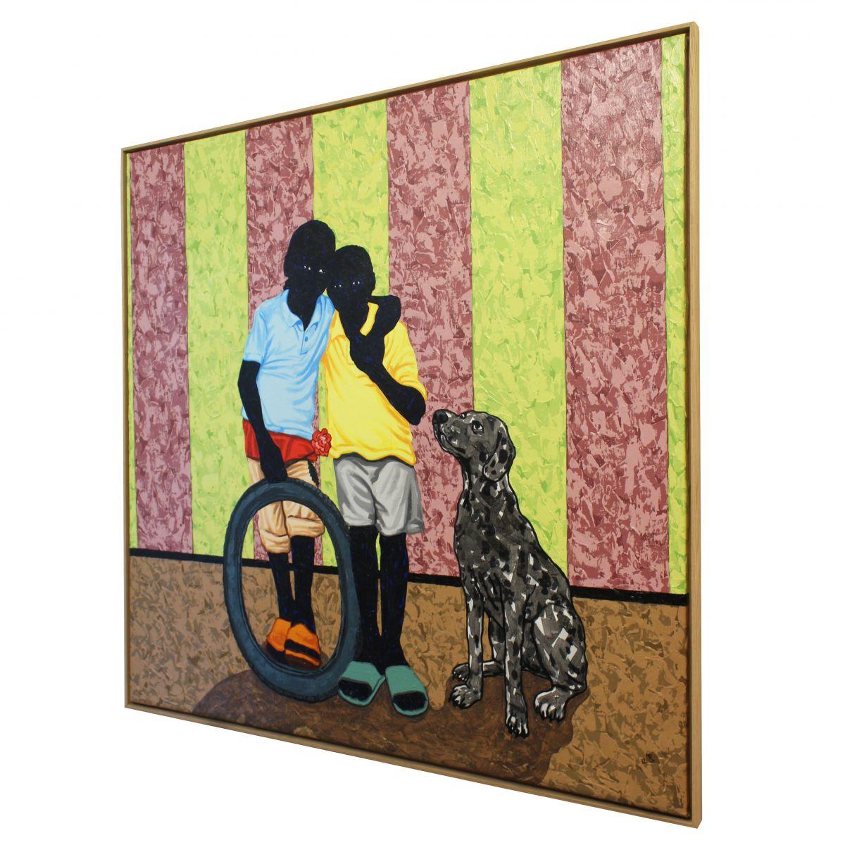 Kinder sind die Zukunft – Painting von Ronald Mugabe
