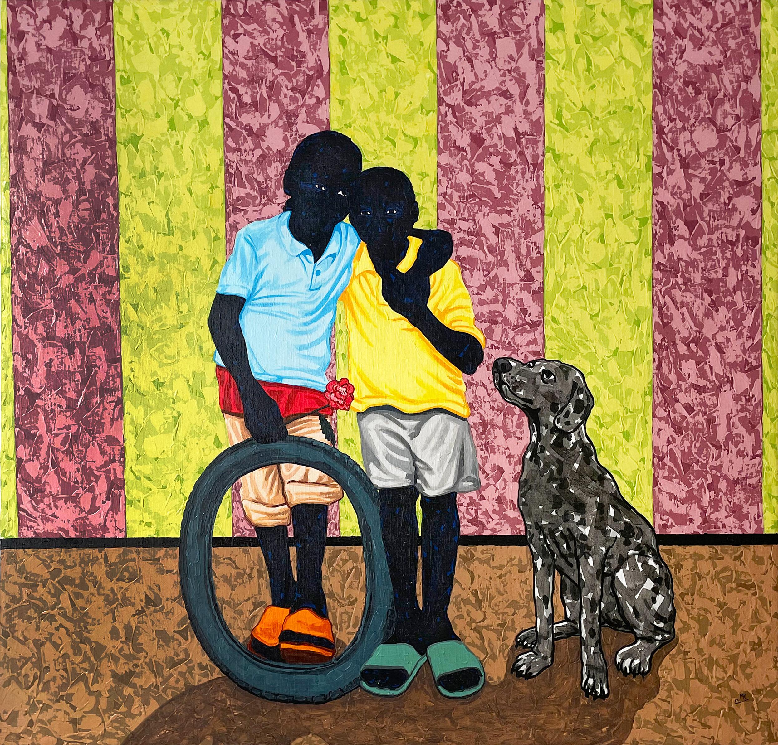 Kinder sind die Zukunft (Zeitgenössisch), Painting, von Ronald Mugabe
