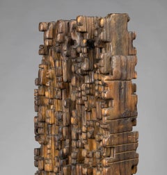 Ronald Mylchreest Totemic Carved Wood sculpture