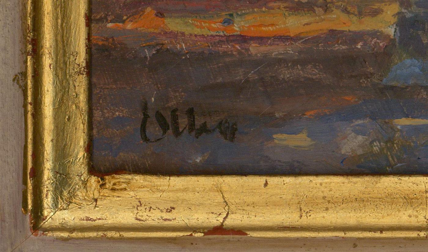 Ronald Olley (nato nel 1923) - c. 2000 Olio, I Giardini Borghese, Roma 3