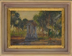 Ronald Olley (b.1923) - c. 2000 Oil, The Borghese Gardens, Rome