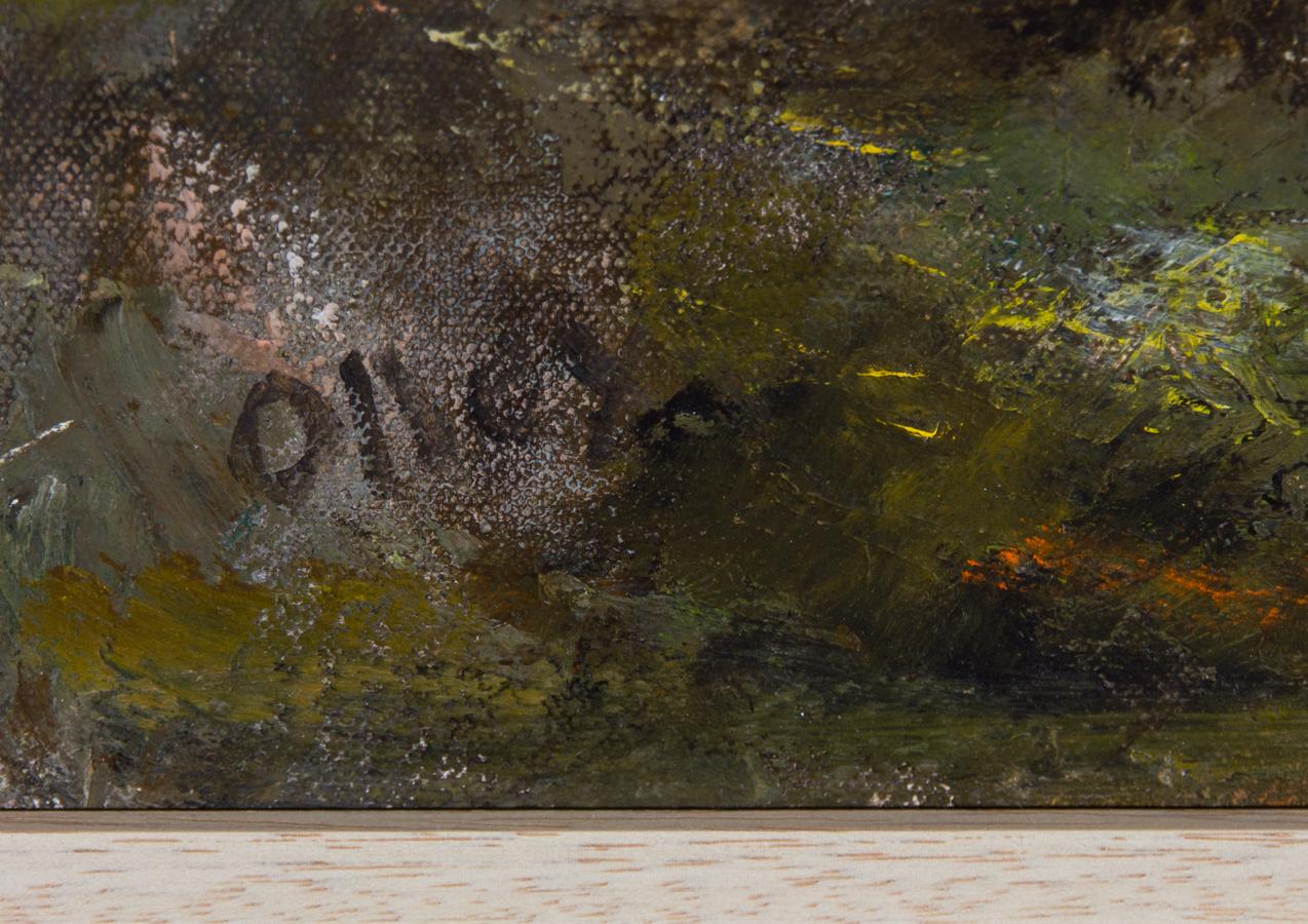Ronald Olley (b.1923) - Signed & Framed c. 2000 Oil, Horses Slain in Mud For Sale 3
