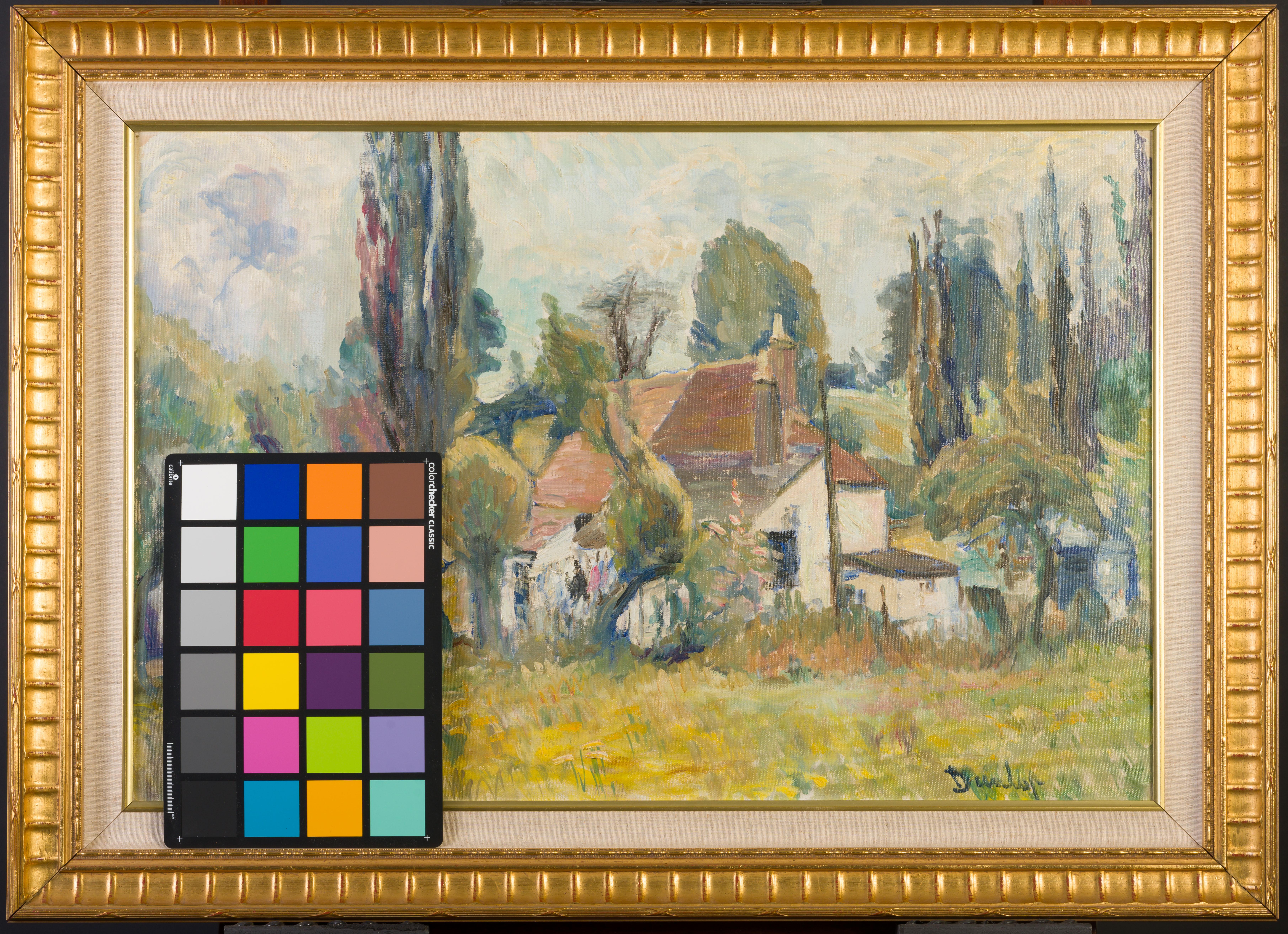 French farm - Painting by Ronald Ossary Dunlop