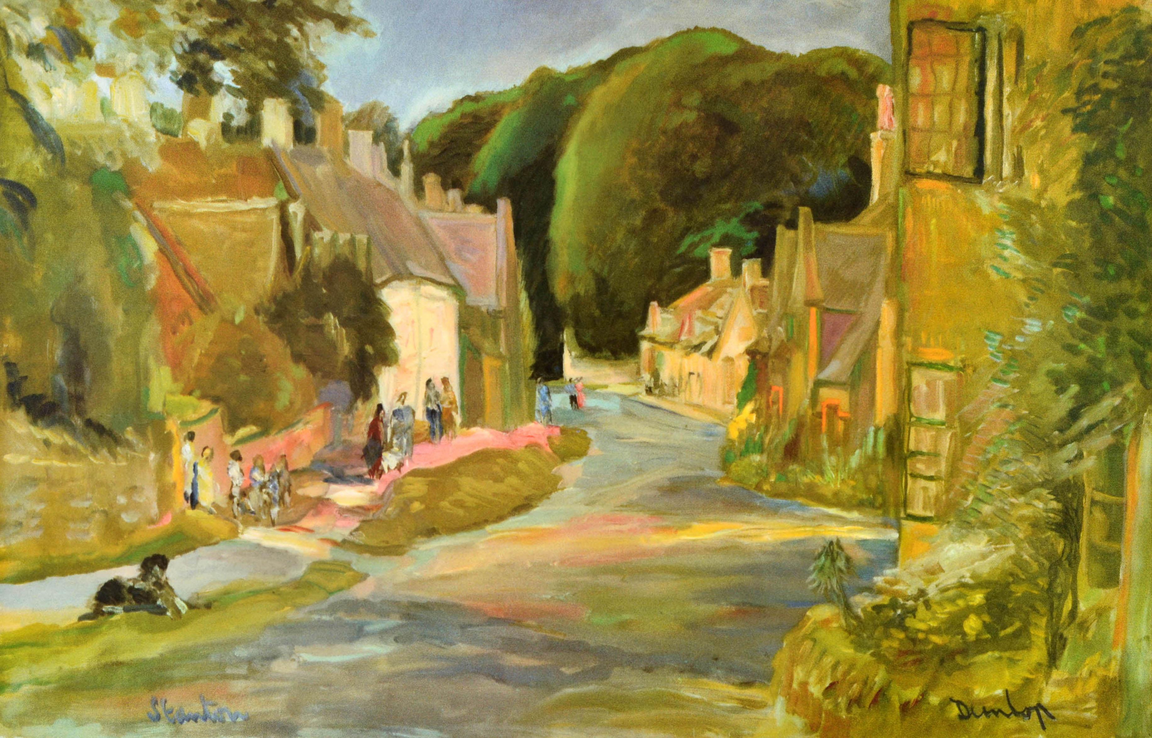 Original Vintage General Post Office Poster Stanton Cotswolds Correct Address - Print by Ronald Ossory Dunlop