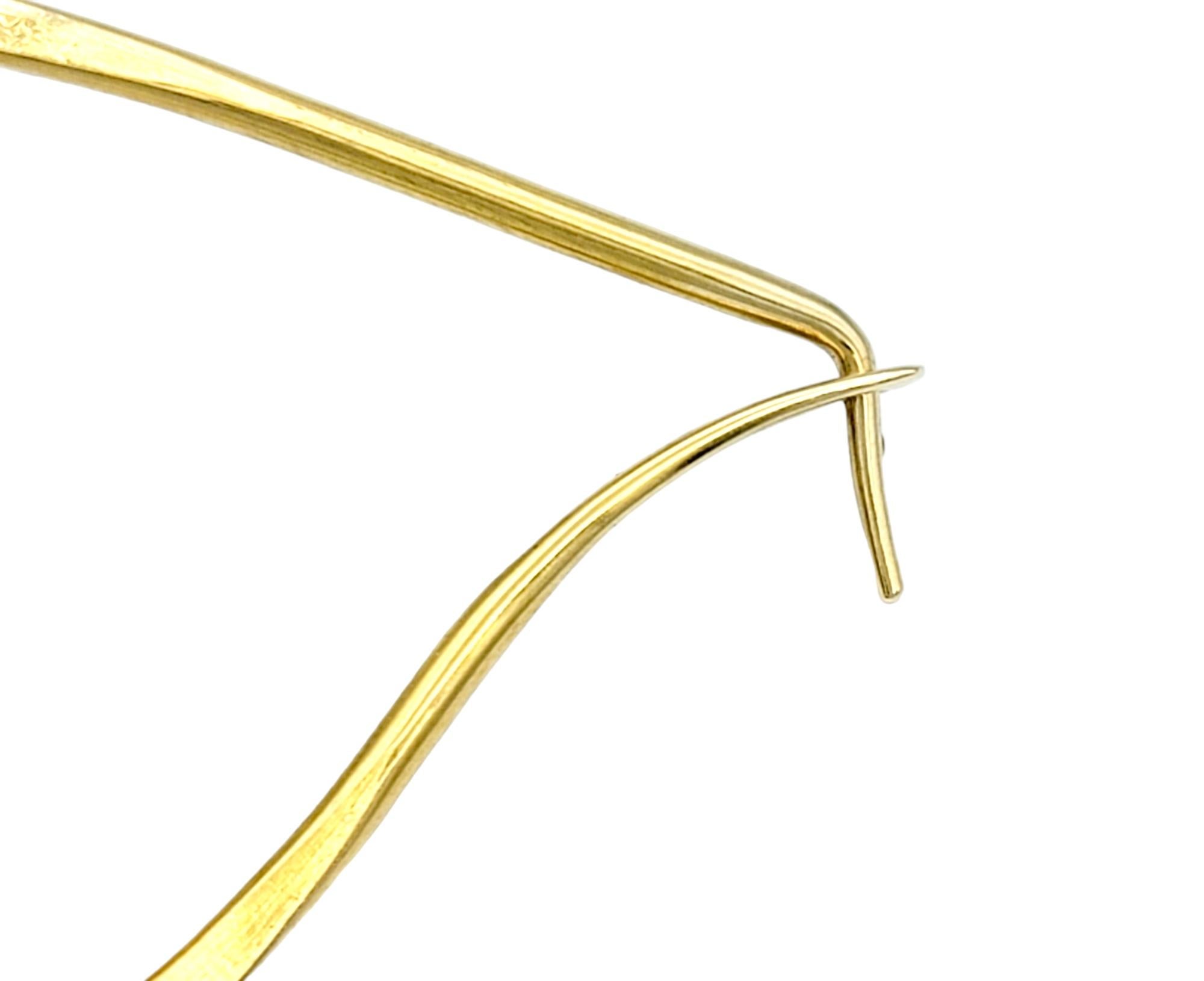 Ronald Pearson Geometric Modernist Dimensional Hoop Earrings in 14 Karat Gold In Good Condition In Scottsdale, AZ