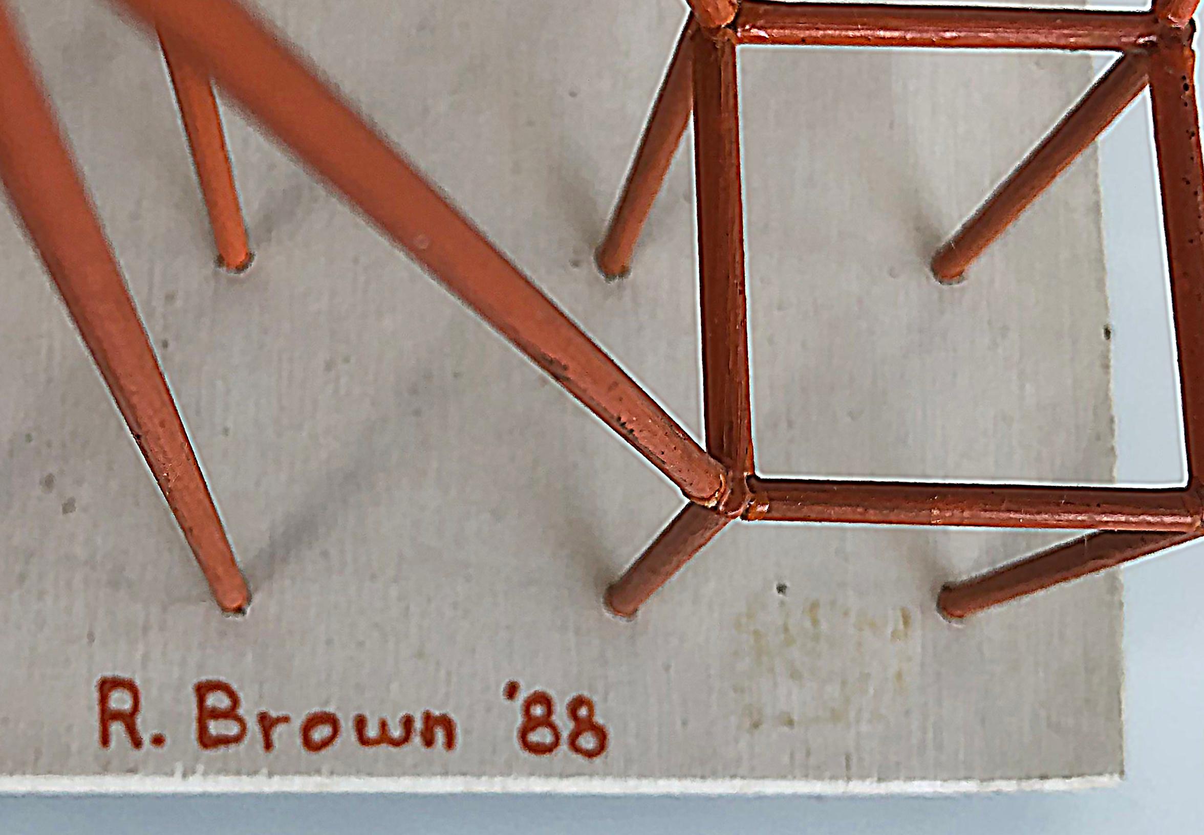 Ronald R. Brown 3-Dimensional Optical Wall Sculpture, Signed and Dated 1988 1