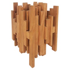 Ronald R. Brown Modernist Wood Table Top Sculpture, circa 1990