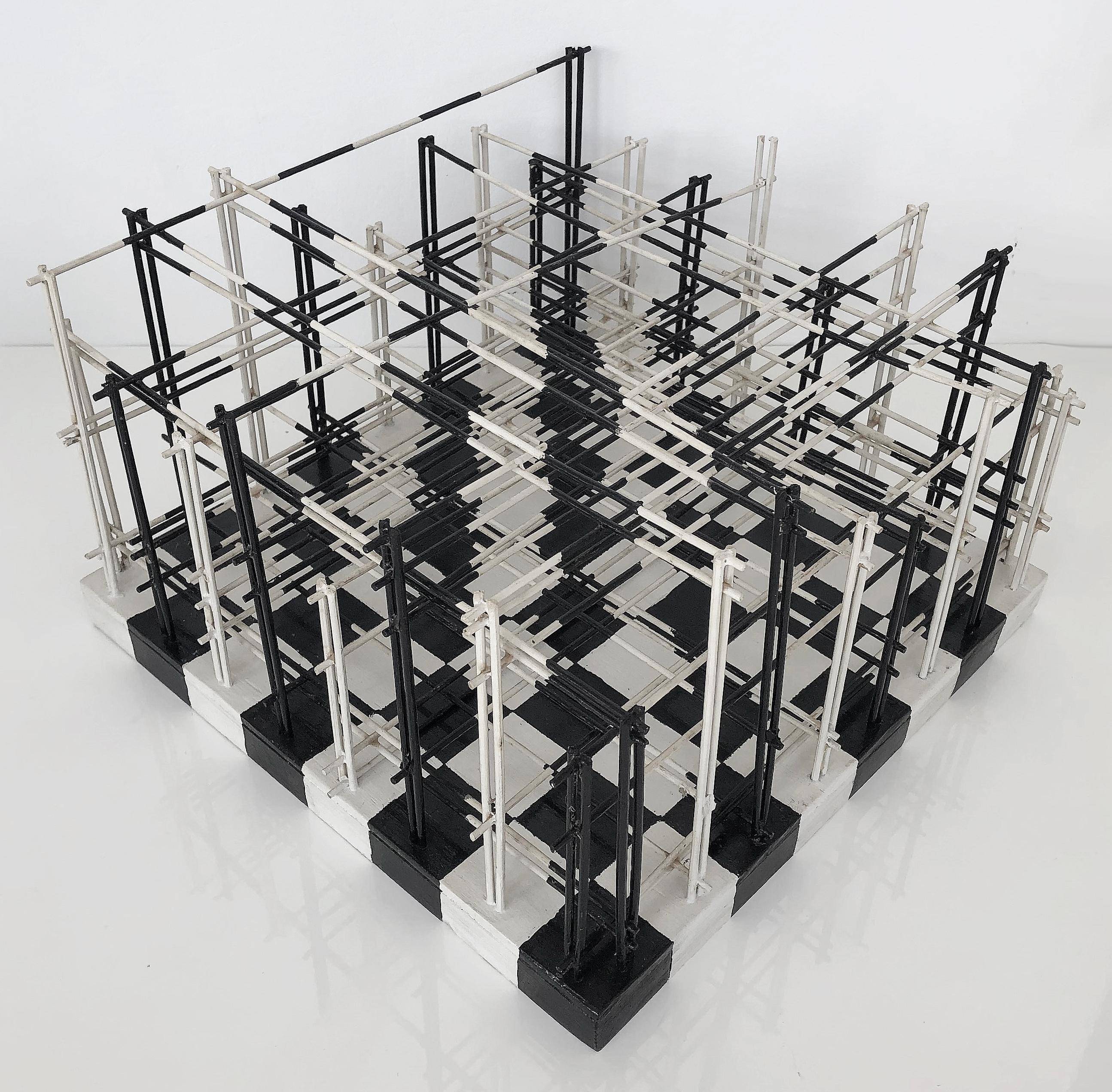 Ronald R. Brown optical three dimensional wall sculpture, circa 1990

Offered in an intricately made, monochromatic three-dimensional optical wall sculpture from American artist Ronald R. Brown. This piece is unsigned and not dated but acquired