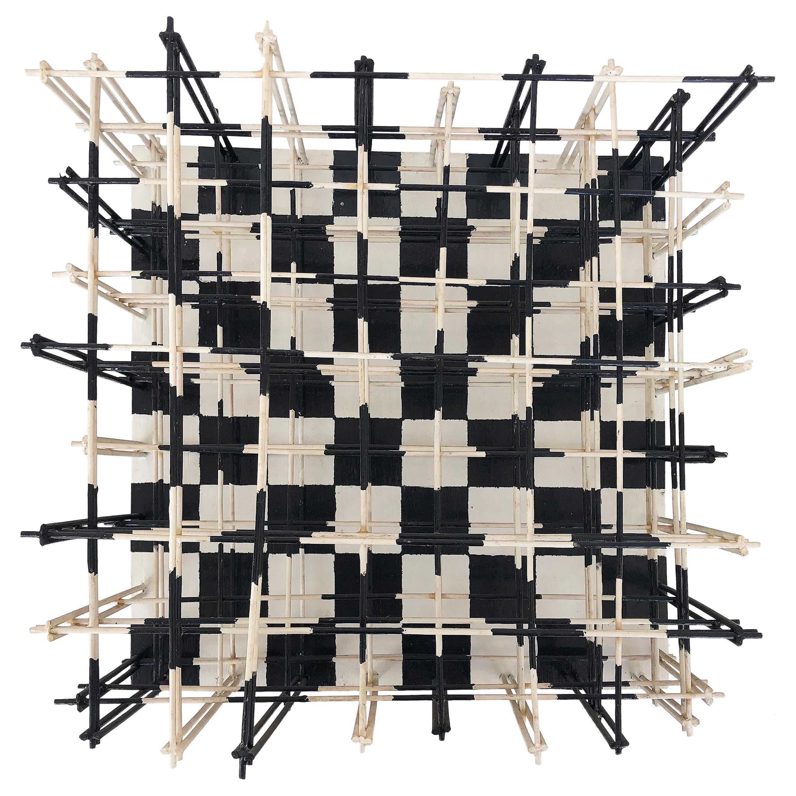 Ronald R. Braune optische dreidimensionale Wandskulptur von Ronald R., um 1990 im Angebot