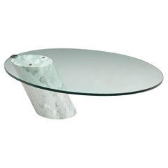 Ronald Schmitt Coffee Table in Carrara Marble and Glass 