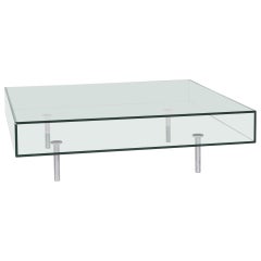 Ronald Schmitt Designer Glass Coffee Table Silver Table