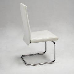 Ronald Schmitt Dining Chairs in Leather and Chrome - Three Available
