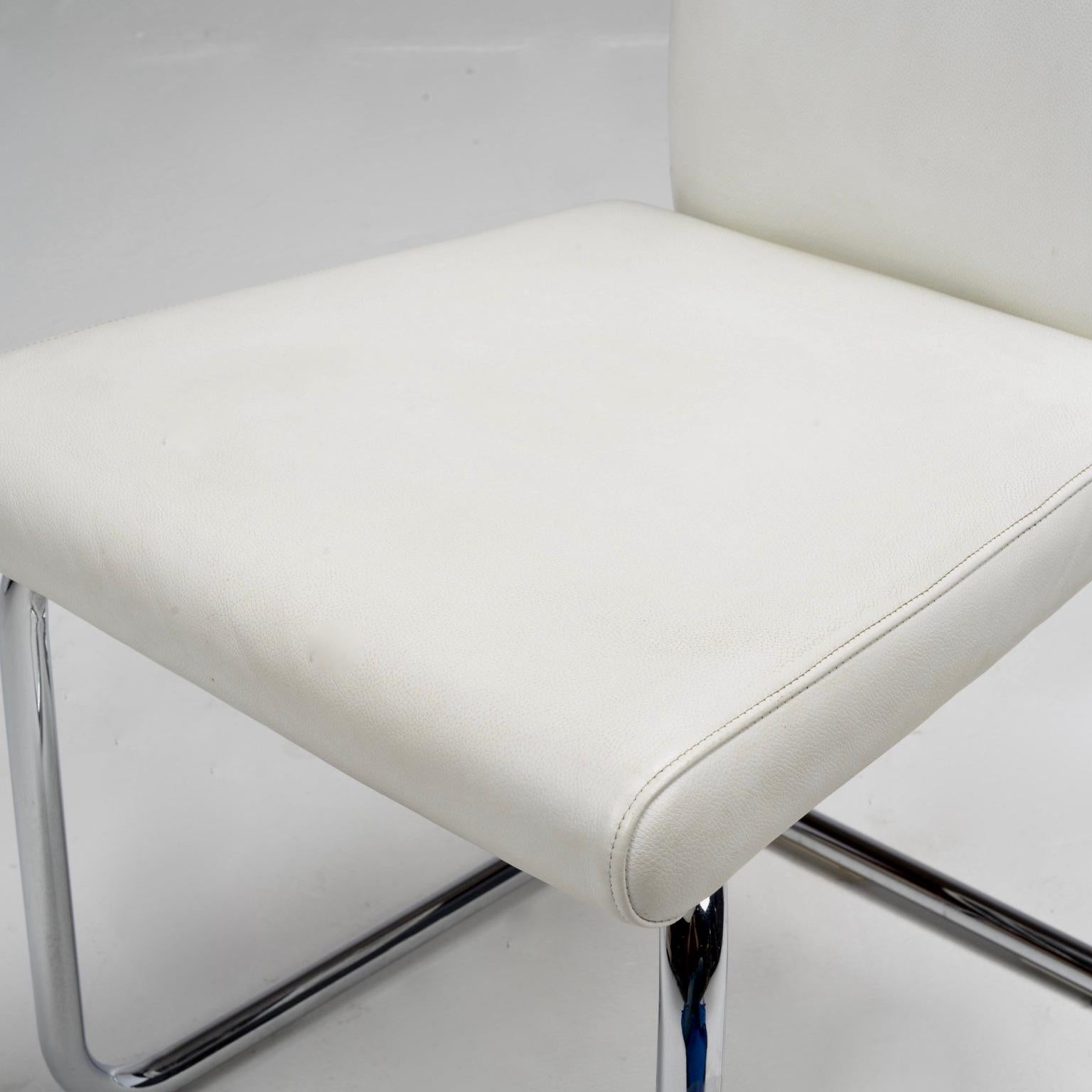 Ronald Schmitt Dining Chair in Leather and Chrome For Sale 2