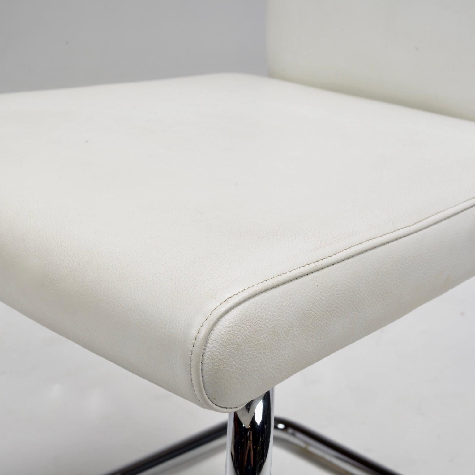 Ronald Schmitt Dining Chair in Leather and Chrome For Sale 3