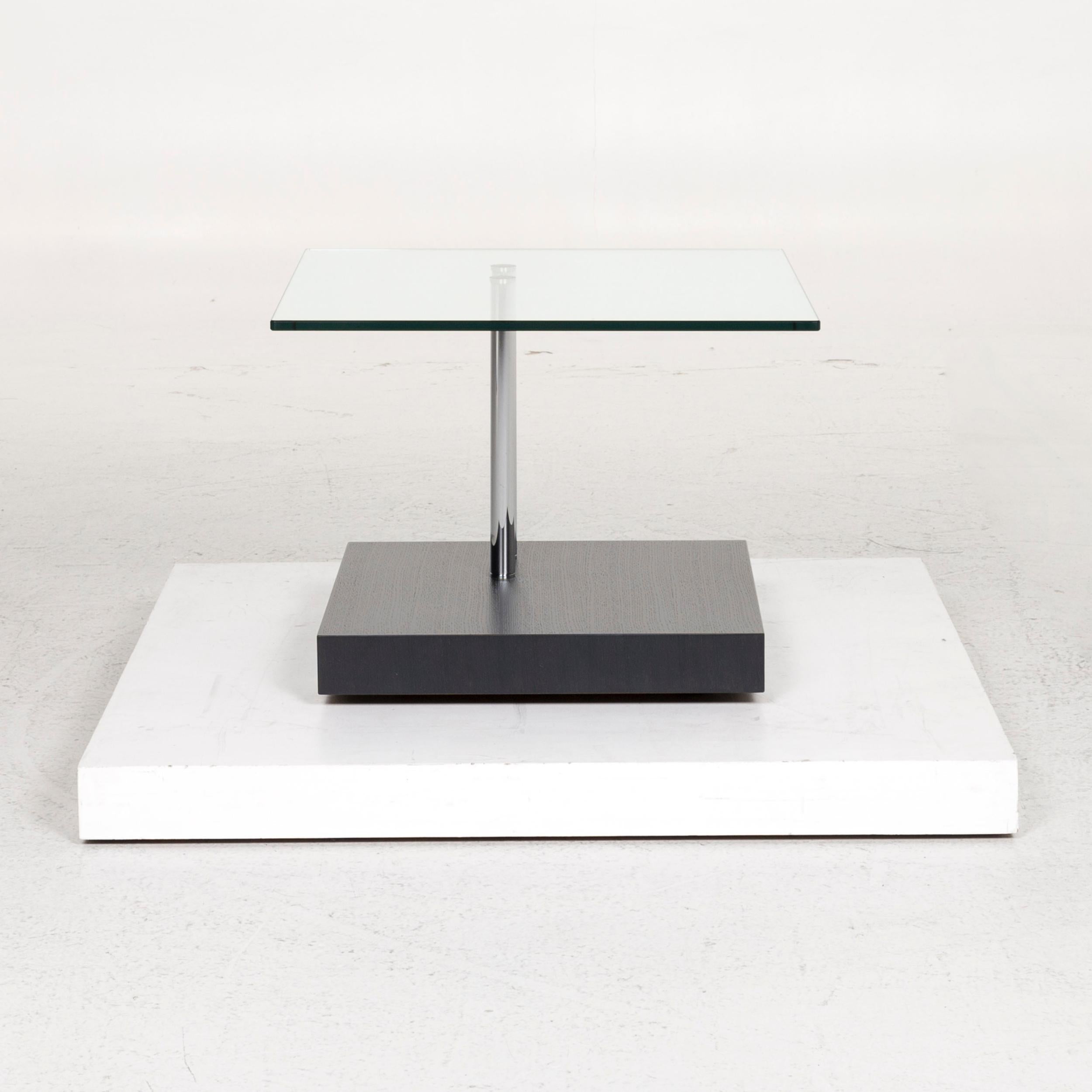 Ronald Schmitt Glass Coffee Table Side Table In Excellent Condition In Cologne, DE