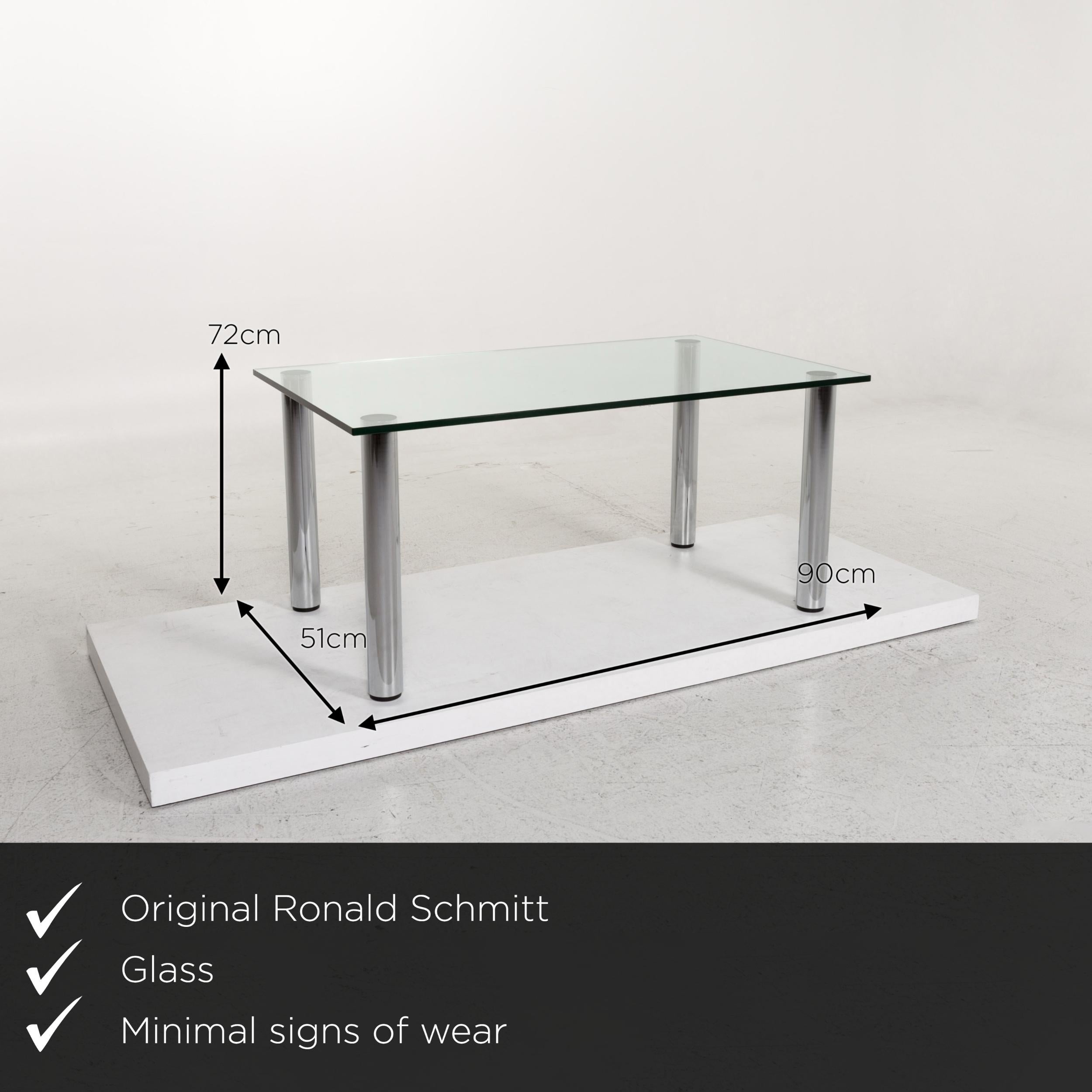 Ronald Schmitt Glass Dining Table Silver Table At 1stdibs