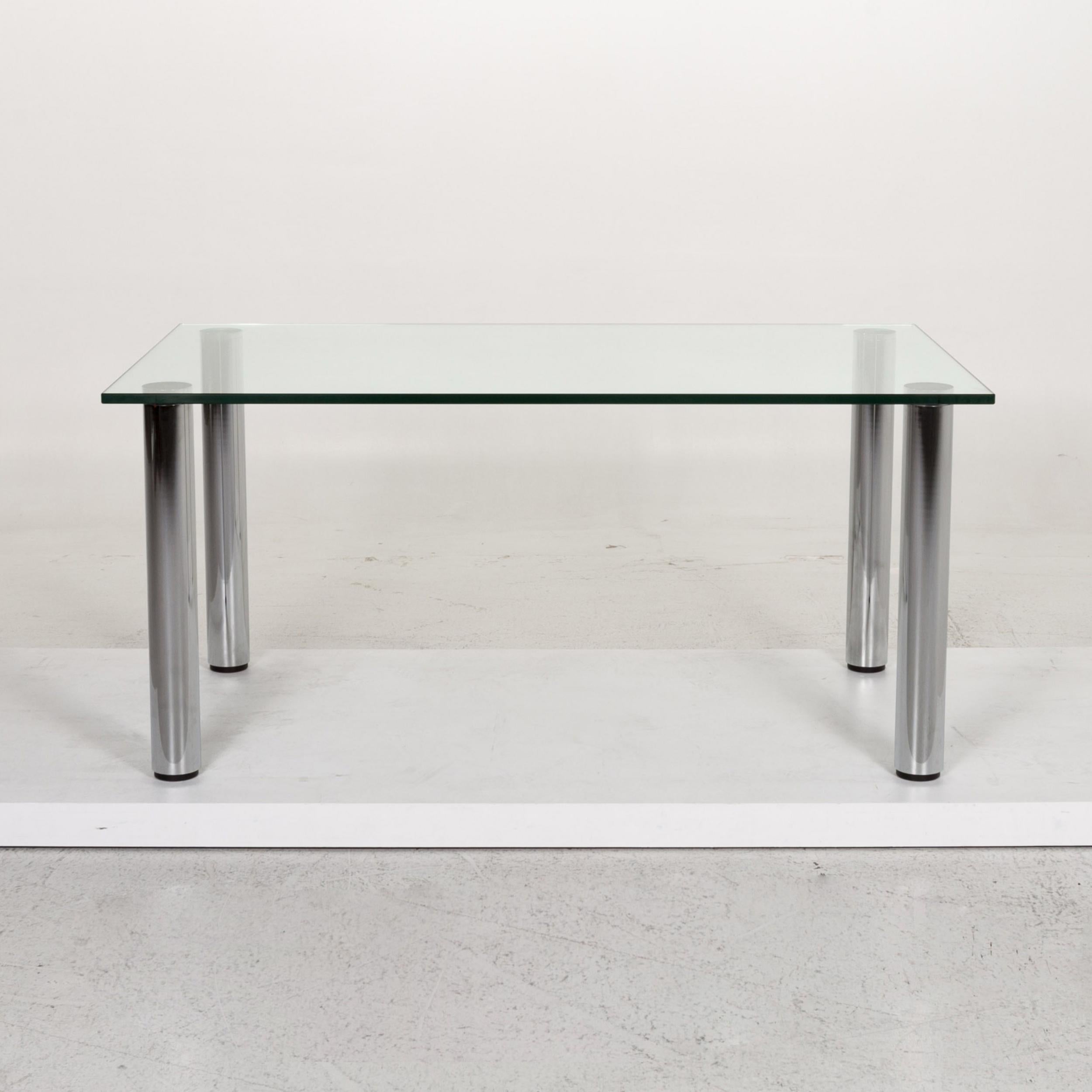 Ronald Schmitt Glass Dining Table Silver Table At 1stdibs