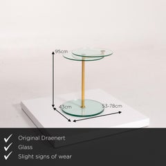 Ronald Schmitt Glas Beistelltisch Gold Funktion Couchtisch Verstellbarer Tisch