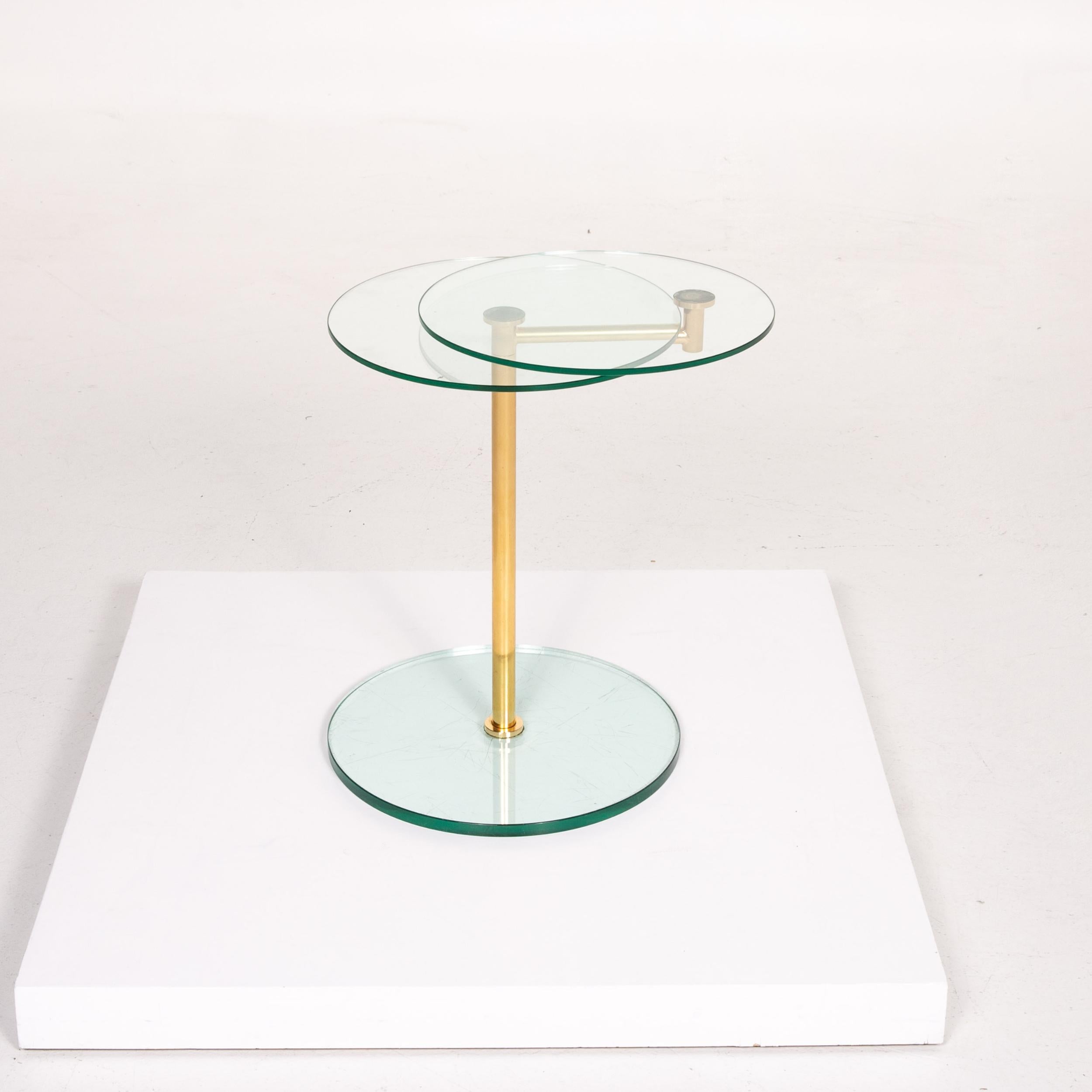 Ronald Schmitt Glass Side Table Gold Function Coffee Table Adjustable Table For Sale 2